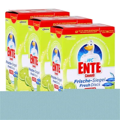 Produktbild von 3x WC Ente Frische Siegel Nachfüller Limone