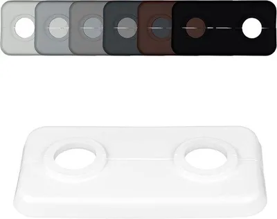 Imagen del producto de Kit de doble adaptador para tubos de calefacción, color blanco, para tubos de 12 mm a 21,3 mm