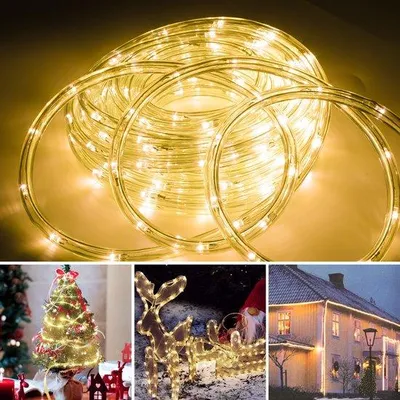 Produktbild von LED-Touwleuchte - 20m LED-Touwlicht für Outdoor - Wasserfeste LED-Röhre - Keramik - 480 LED's - Weiß - 20m Länge - für Bäder, Gärten, Weihnachtsdeko