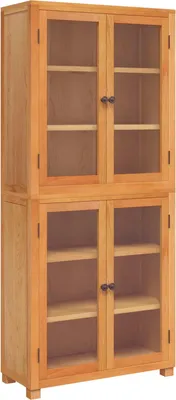 Image de Ensemble de meubles de rangement 2 pc Naturel 80 x 35 x 185 cm
