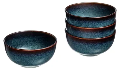 Produktbild von Schüssel - Schale aus Steinzeug (4er Set), blau, 11 cm