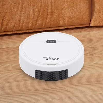Produktbild von Saugroboter - Intelligenter 3‑in‑1 Staubsaugerroboter - Für Hartböden & Teppiche - Entfernt Tierhaare - 30 Min Laufzeit - EU‑Stecker - Weiß