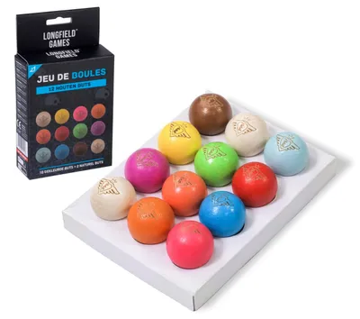 Obrázok produktu pre Sada guľových cieľov pre pétanque – drevené guľôčky – 12 kusov – príslušenstvo