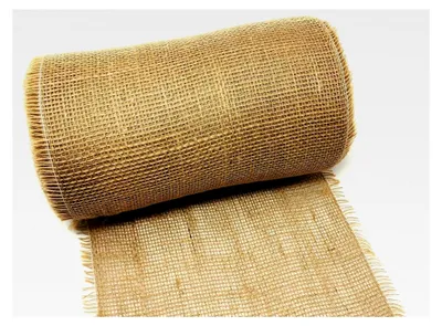 Produktbild von Jutestoff Tischläufer Dekoband 25 cm breit für Hochzeiten, rustikal, 25 Meter lang
