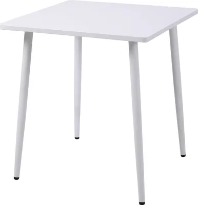 Produktbild von TPFGarden BISTROTISCH Birkenhead - Gartentisch aus Stahl quadratisch, Oberfläche weiss pulverbeschichtet. BxTxH: 70x70x72 cm
