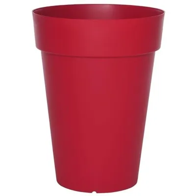 Image de Pot de fleurs Soleilia Haut 66 - D49cm - H65cm - 71L - Rouge - Fabrication Française
