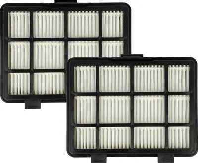 Produktbild von vhbw 2x Staubsaugerfilter kompatibel mit Fakir Trend BL 140, Trend BL 141 Staubsauger - HEPA-Filter Schwarz Weiß