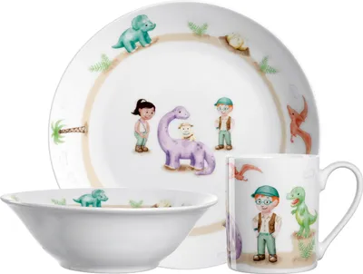 Produktbild von LEONARDO Kindergeschirr Dino 3tlg