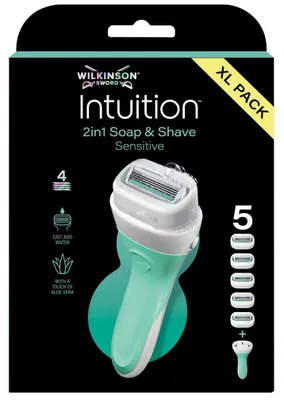 Image de Rasoir pour femmes Intuition 2-en-1 Sensitive Care avec 5 lames