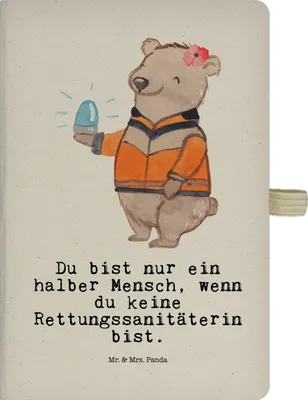 Produktbild von Mr. & Mrs. Panda Reisetagebuch Rettungssanitäterin Herz - Transparent - Geschenk, Adressbuch, Tagebuch, notizbuch, Skizzenbuch, Journal