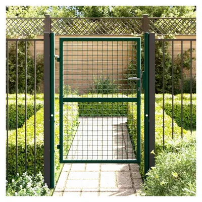Produktbild von Stabiles Gartentor aus Stahl, grün, 100x125 cm, für Garten und Terrasse