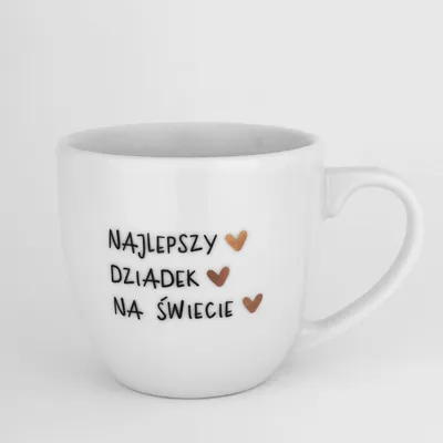Zdjęcie produktu dla Kubek 300 ml - NAJLEPSZY DZIADEK NA ŚWIECIE ZŁOTE SERCA