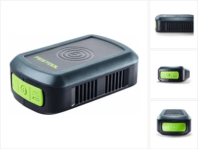 A Festool Handy Ladestation PHC 18 is shown against a white background.