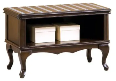 Produktbild von Casa Padrino Luxus Jugendstil Schuhschrank Dunkelbraun 80 x 42,5 x H. 48 cm - Kleiner Massivholz Flurschrank - Barock & Jugendstil Garderoben Möbel