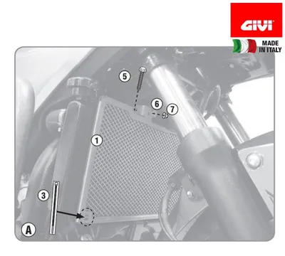 Immagine prodotto di Protezione radiatore GIVI inox nero per HONDA