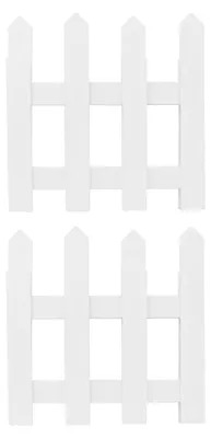Holzzaun weiß, 4 Paneele, 1,2 m, Gartenbeet-Einfassung