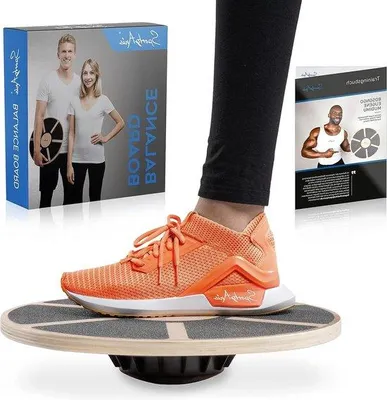 Obrázek produktu pro Gyroskopická balanční deska ze dřeva o průměru 40 cm pro fyzioterapii