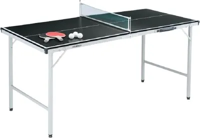 Produktbild von Schwarze Tischtennisplatte mit Zubehör