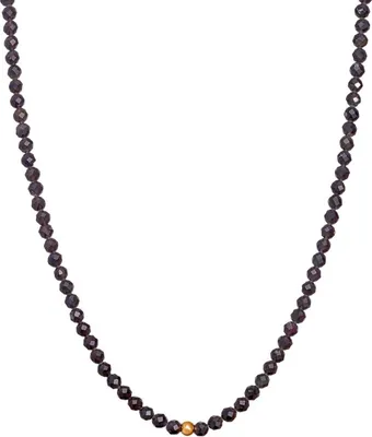 Produktbild von Obsidian Naturstein Perlen Halskette M-L