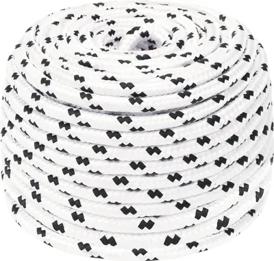 Obrázok produktu pre The Living Store Lodné lano pletené biele 6 mmx25 m Polyester