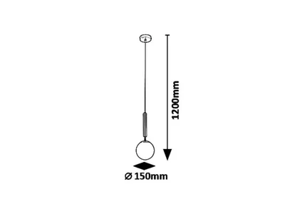 Immagine prodotto di Lampada a sospensione a sfera bianca E14 1x9W oro 5352 Divina Rabalux