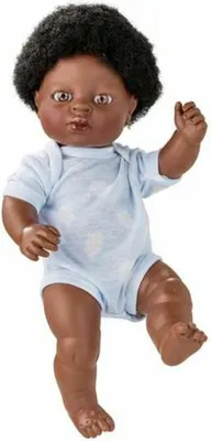 Produktbild von Berjuan Baby Doll Without Clothes Newborn African 38 Cm Boy