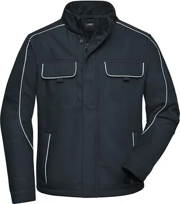 Produktbild von James and Nicholson - Softshelljacke für Herren/Damen Uni - Arbeit FU1006 (XL) (Kohlen-Schwarz)