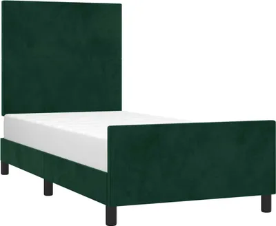 Productafbeelding van vidaXL Bedframe zonder matras, donkergroen, 100x200 cm, fluweel