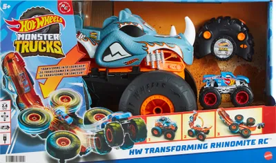 Zdjęcie produktu dla Hot Wheels R/C MT – pojazd zdalnie sterowany 2 w 1, model Rhinomite