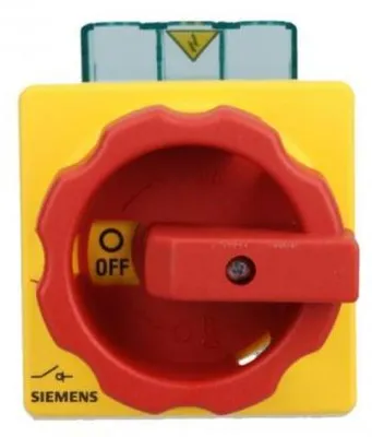 Produktbild von Siemens Lasttrennschalter 3LD, Not-Aus-Schalter, 3P, Rot, Gelb, 415 V, 400 V, 6000 V, IP65