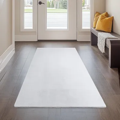 Produktbild von Carpetsale24 Waschbarer Kurzflor Teppich, rutschfest & weich, Modernes Einfarbig Design für Wohnzimmer, Schlafzimmer, Grösse: 80x150 cm