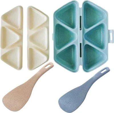 Produktbild von Famanu Onigiriform 6-in-1 mit 2 Reislöffeln - 2 Stück