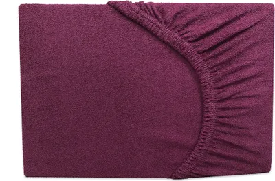 Produktbild von Frottee Spannbettlaken Aubergine / Lila  90x200 cm - 100x200 cm