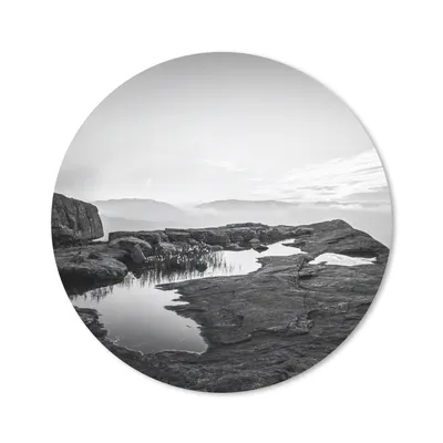 Produktbild von MuchoWow® Mauspad Mousepad Naturfoto schwarz-weiß 20x20 cm - Mousepads - Maus Mat - Pad - Mausunterlage - Schreibtischmatte