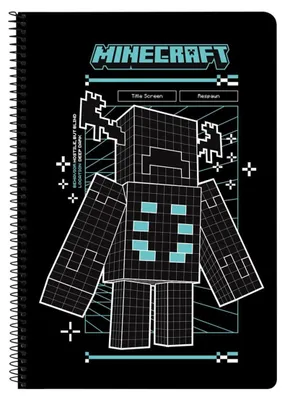 Produktbild von Safta Minecraft Screen Notizbuch Blau  Kinder Blau One Size