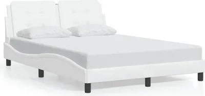 Image de vidaXL Cadre de lit sans matelas "Zadar" blanc 120x200 cm similicuir