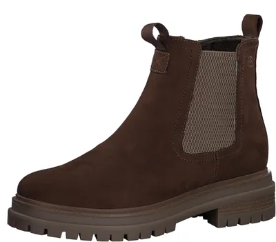 Produktbild von s.Oliver Damen Chelsea Boots mit Reißverschluss Blockabsatz, Braun (Cognac), 39