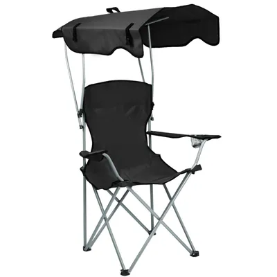 Image de Chaise de camping avec tente Chaise pliante Chaise de pêche Chaise de jardin Chaise de plage Noir