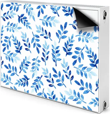 Produktbild von Magnet Radiator Magnet Mat Heizkörperverkleidung Heizkörper-Abdeckung Heizung 110x60 cm  - Blau, Aquarell