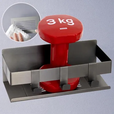 Immagine prodotto di DEKAZIA® mensola doccia grigia mensola bagno mensole bagno porta sapone portasapone doccia porta shampoo doccia accessori bagno senza forare porta ogg