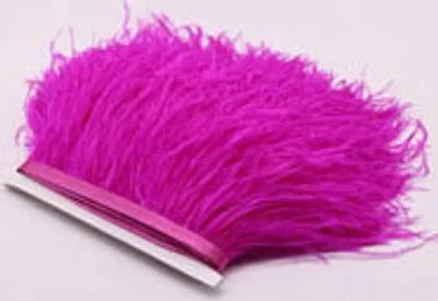 Obrázek produktu pro Prýmek z pštrosího peří 8-10 cm, fuchsiový / 1 m