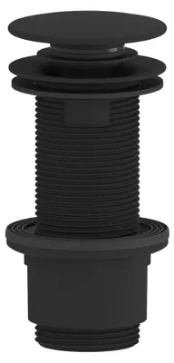 Immagine prodotto di Set di scarico per lavabo 5/4", click-clack, tappo grande, 10-80 mm, ABS/nero opaco