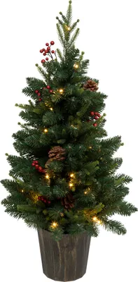 Zdjęcie produktu dla Choinka sztuczna w doniczce KAPPI z lampkami LED i timerem, 90 cm
