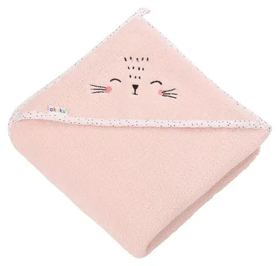 Akuku Frottee-Badetuch mit Kapuze in Rosa für Baden und Pflege
