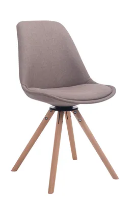 Immagine prodotto di Sedia visitatore Troyes girevole Natura in tessuto rotondo taupe