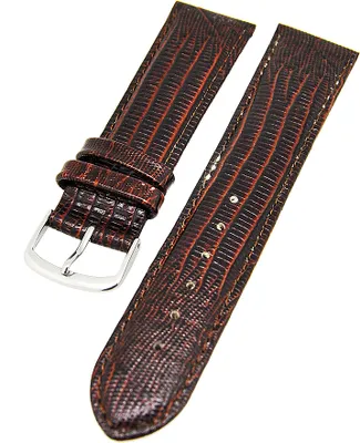 Produktbild von Uhrenarmband Kalbleder Armband Tejustruktur leicht gepolstert Dunkelbraun 20mm