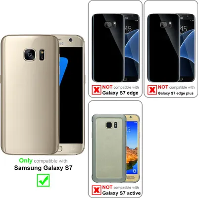 Immagine prodotto di Cadorabo custodia per Samsung Galaxy S7 custodia protettiva in viola telefono cellulare custodia cover chiusura magnetica