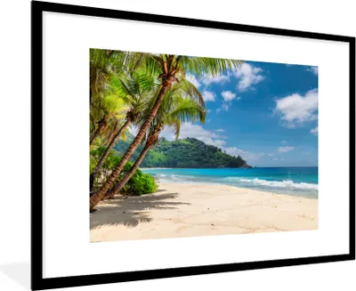 Produktbild von MuchoWow® MuchoWow® Gerahmtes Poster Strand - Meer - Insel - Urlaub 90x60 cm - Poster mit zchwarzem Bilderrahmen - Wanddekoration - Fotos