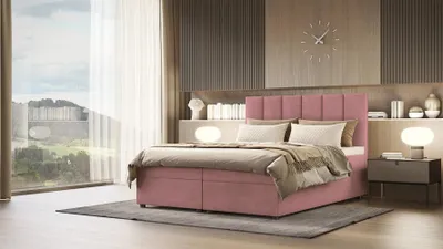 Obrázek produktu pro Hotelová postel DELTA 1 - 160x200, tmavě růžová