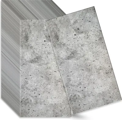 Produktbild von 3D Wandpaneele Grau 32 Stück / 16 m² | Deckenpaneele aus Polystyrol | 100 × 50 cm | Dekorplatten in Betonoptik | Verdico